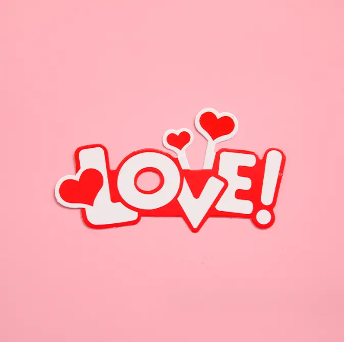1 pcs I love you cake topper