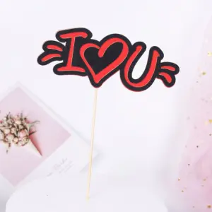 1 pcs I love you cake topper