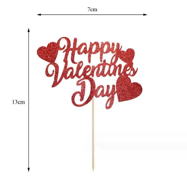 Happy Valentine Day cake topper