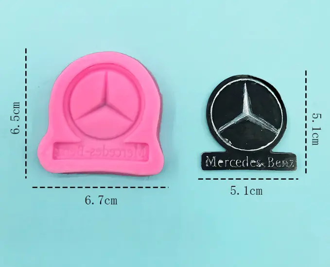Mercedes benz car logo silicone mould