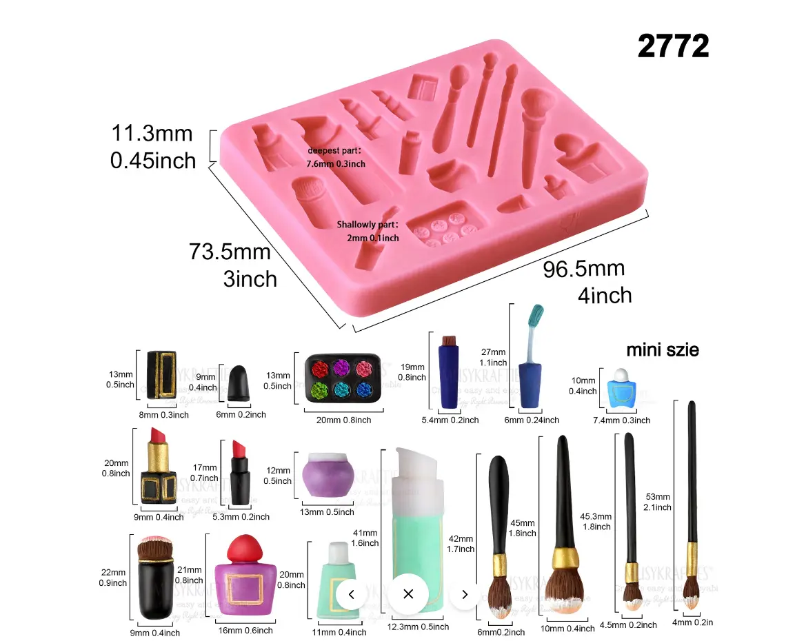 Makeup Tools theme Silicone Mould