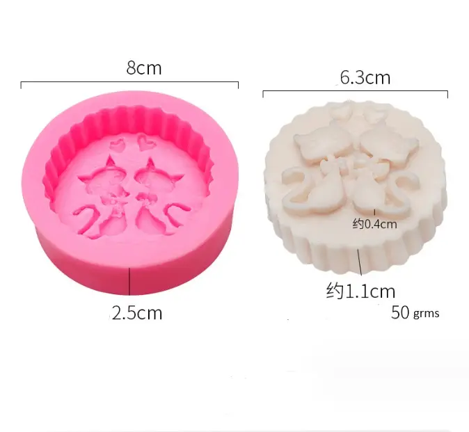 Love cats silicone moulds