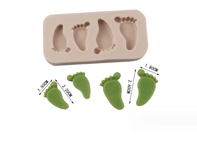 Baby feet baby shower silicone mould