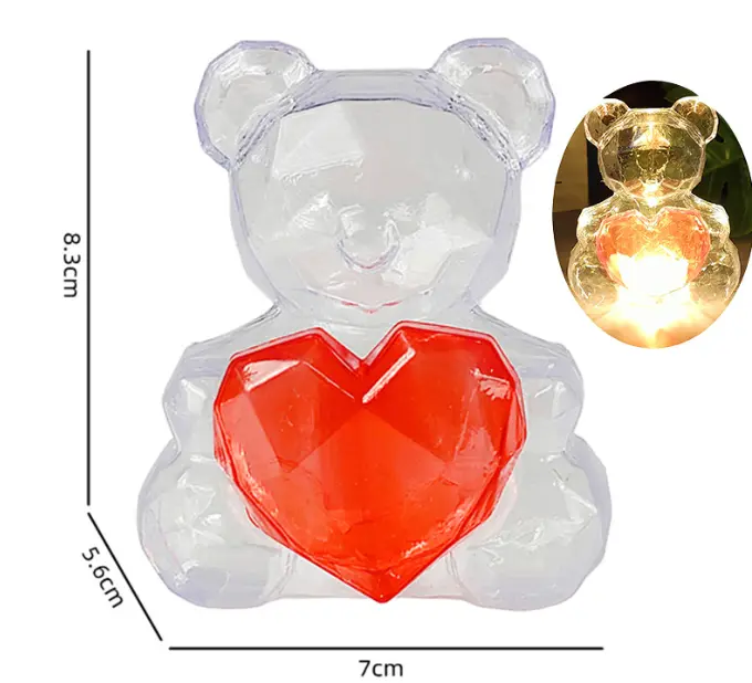1 pcs led teddy cake toy topper