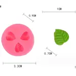 3 cavity leaf silicone mould