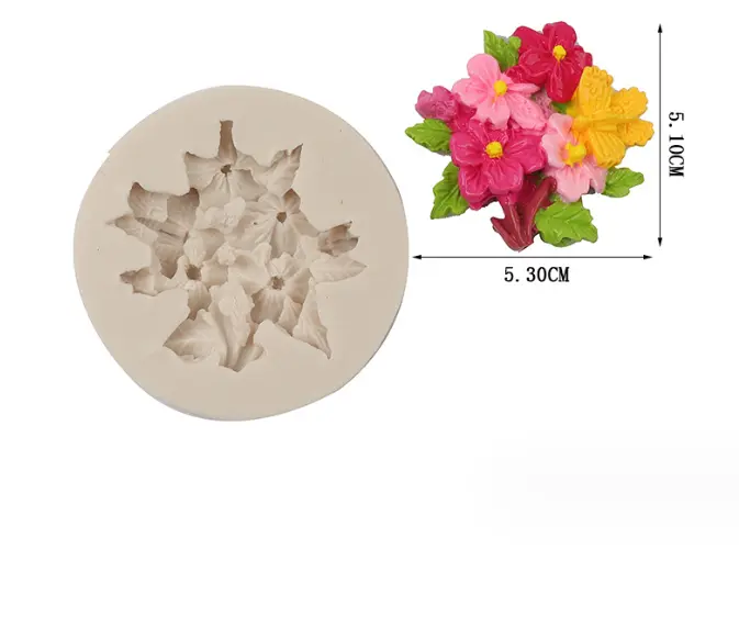 Buch of flower silicone mould