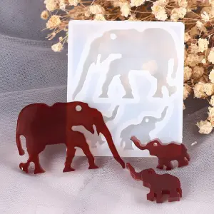 3 Cavity Elephant silicone mould