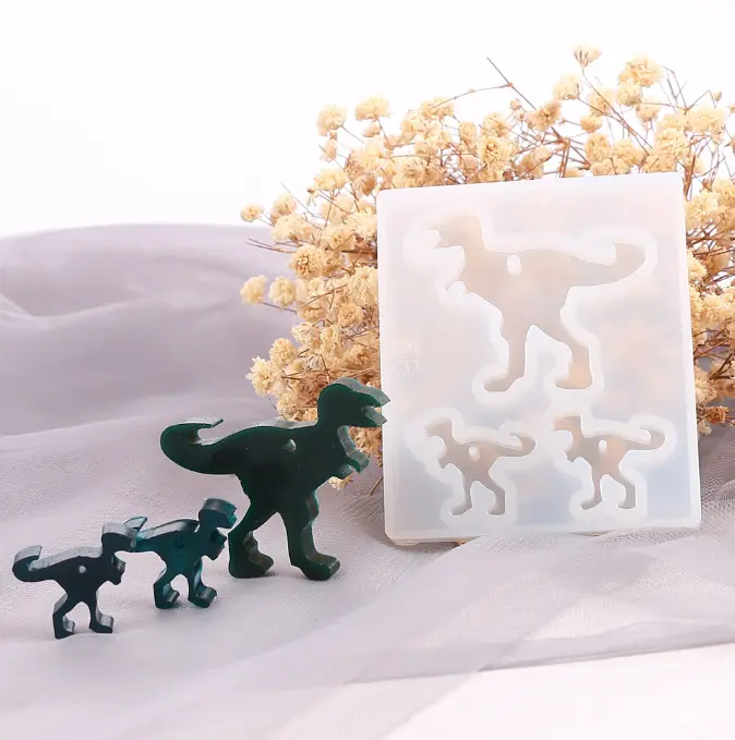 3 Cavity Dinosaur silicone mould