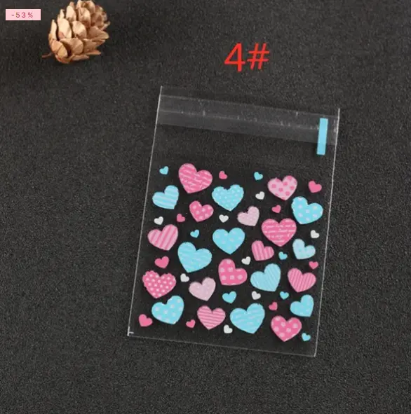 Pink and blue hearts 100pcs Cookie Candy Sleeve