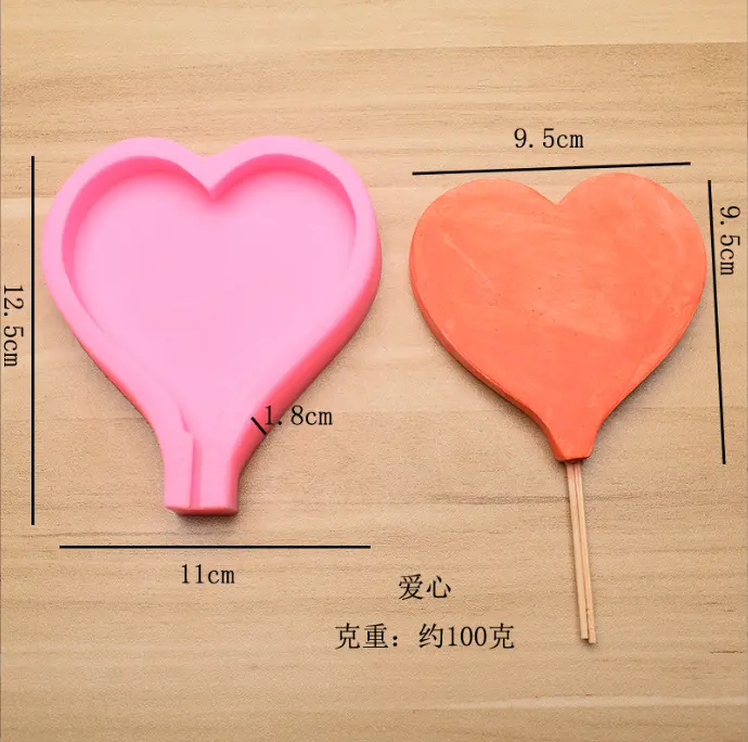 1 pcs Large heart silicone mould