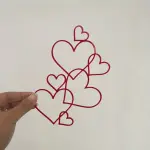 1 PCS Love Heart Cake Topper Valentine's Day Acrylic Heart Cake topper