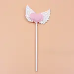 4 pcs heart with wings topper set