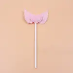4 pcs heart with wings topper set
