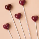 5 pcs resin heart Valentine Day cake topper