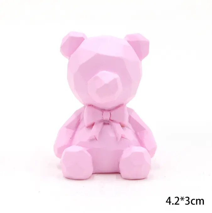 Valentine Day golden Teddy cake topper