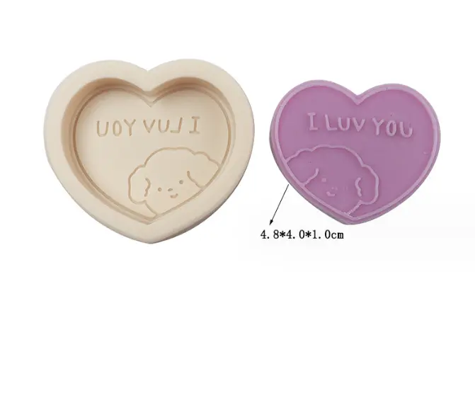 I love you heart silicone mould