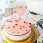 2 pcs heart theme acrylic cake topper
