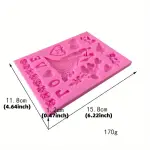 Couple hearts love theme silicone mould