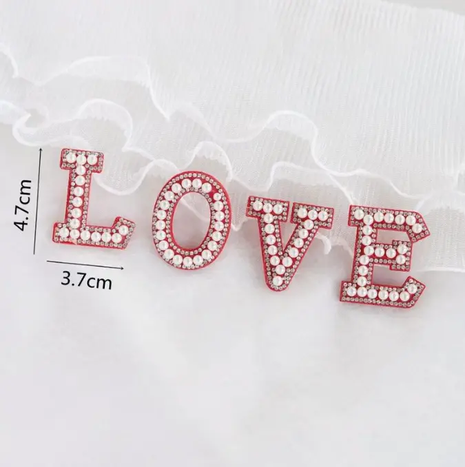 1 pcs Love pearl studded cake cupcake topper