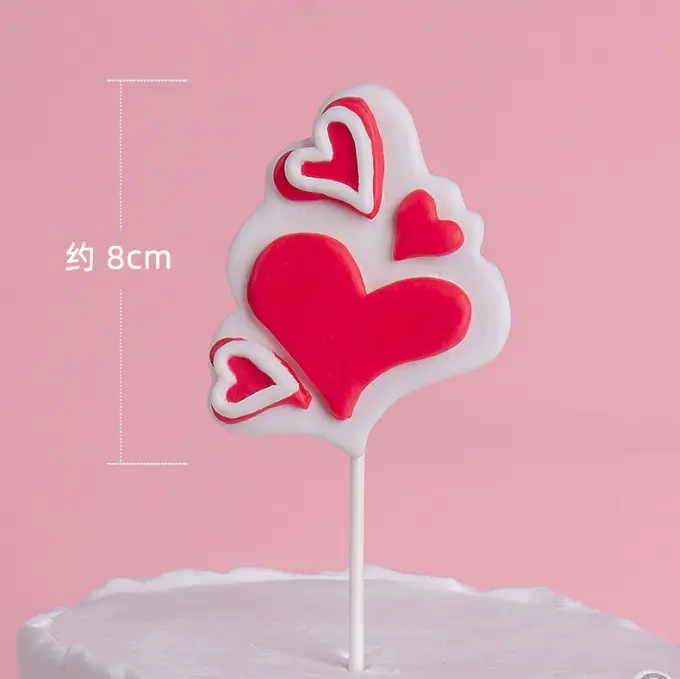 Heart shape topper Valentine Day cake topper
