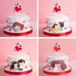 Heart shape topper Valentine Day cake topper