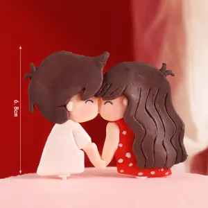 1 pcs couple resin toy topper