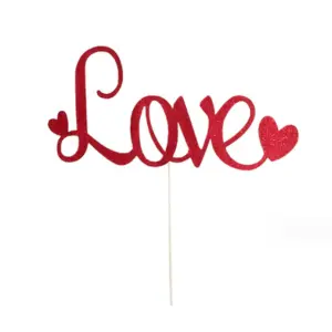 2 pcs Paper love cake topper