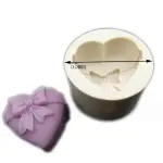 Heart with bow silicone mould