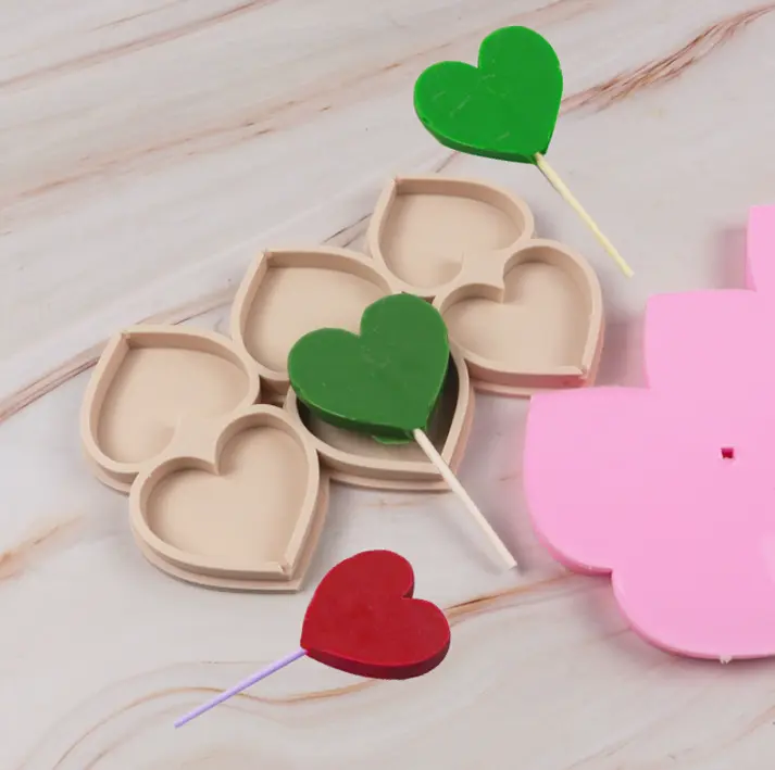 6 pcs heart chocolate silicone mould