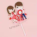 1 pcs love you couple cake topper