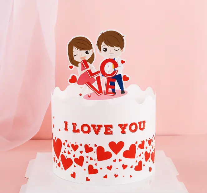1 pcs love you couple cake topper