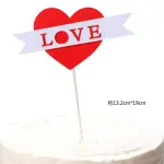 1 pcs red heart love topper