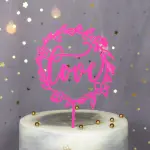 1 pcs Love wreath cake topper