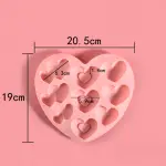 1 pcs double single heart silicone mould