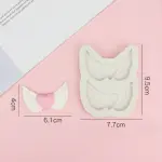 2 cavity heart wings silicone mould