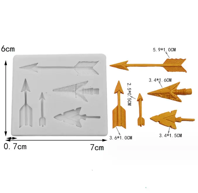 Arrow silicone mould