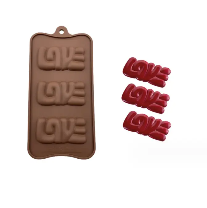 1 pcs love chocolate silicone mould