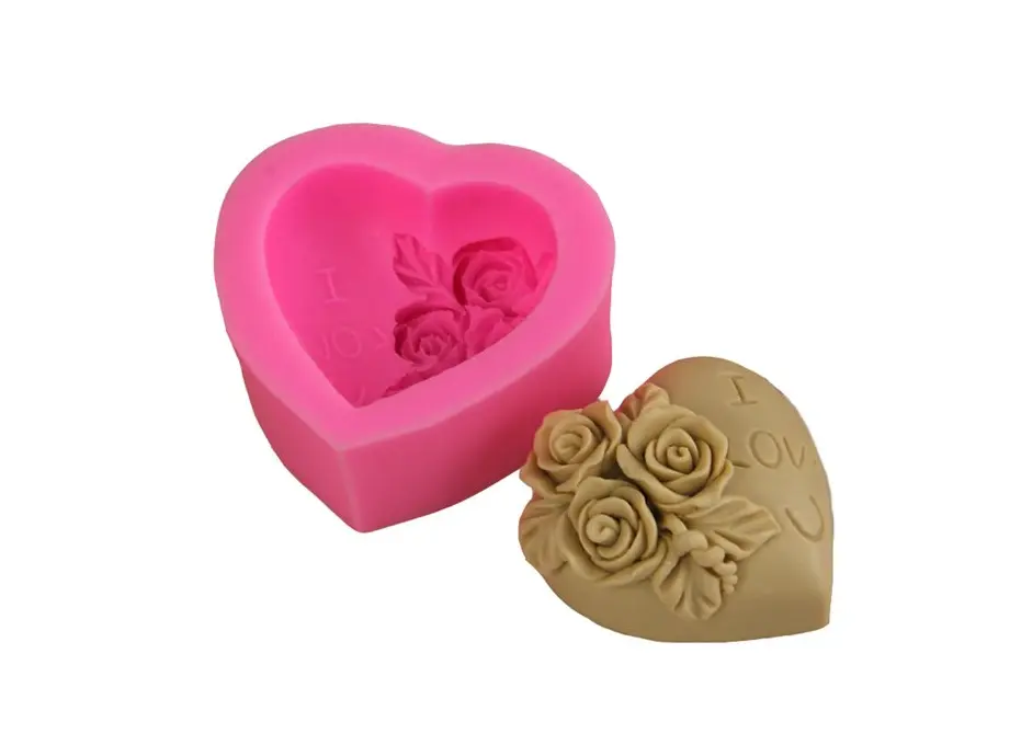 1pc I Love you Heart Shaped silicone mould