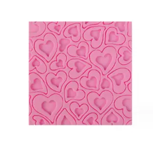 Love heart texture silicone mould