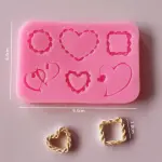 6 cavity love hearts silicone mould