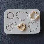 6 cavity love hearts silicone mould