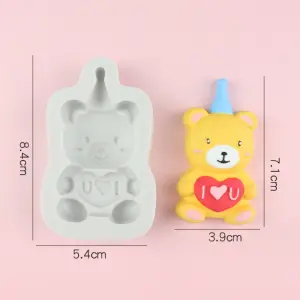 I love you Teddy bear popsicle mould