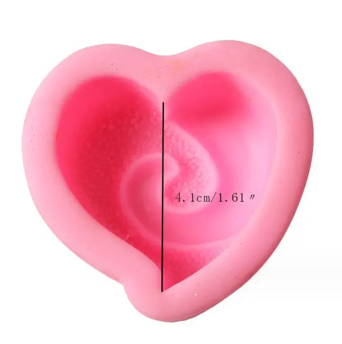 Swirl heart silicone mould
