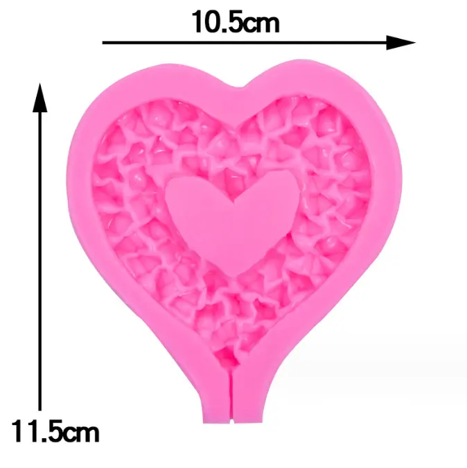 Abstract heart silicone mould