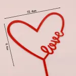 1 pcs Heart shaped with Love cake topper