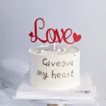 2 pcs Paper love cake topper