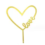 1 pcs Heart shaped with Love cake topper