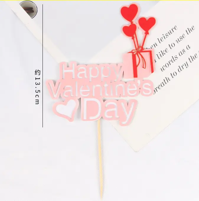 1 pcs Happy valentines day cake topper