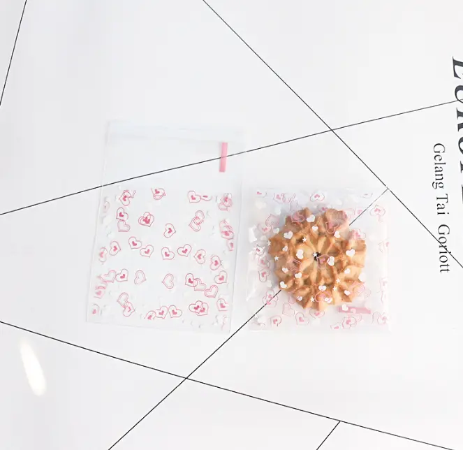 Red heart double hearts 100pcs Cookie Candy Sleeve