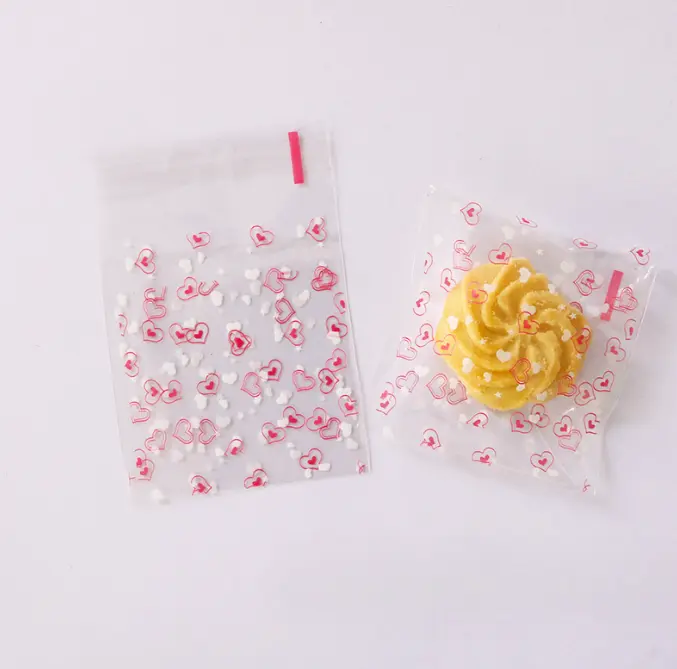 Red heart double hearts 100pcs Cookie Candy Sleeve